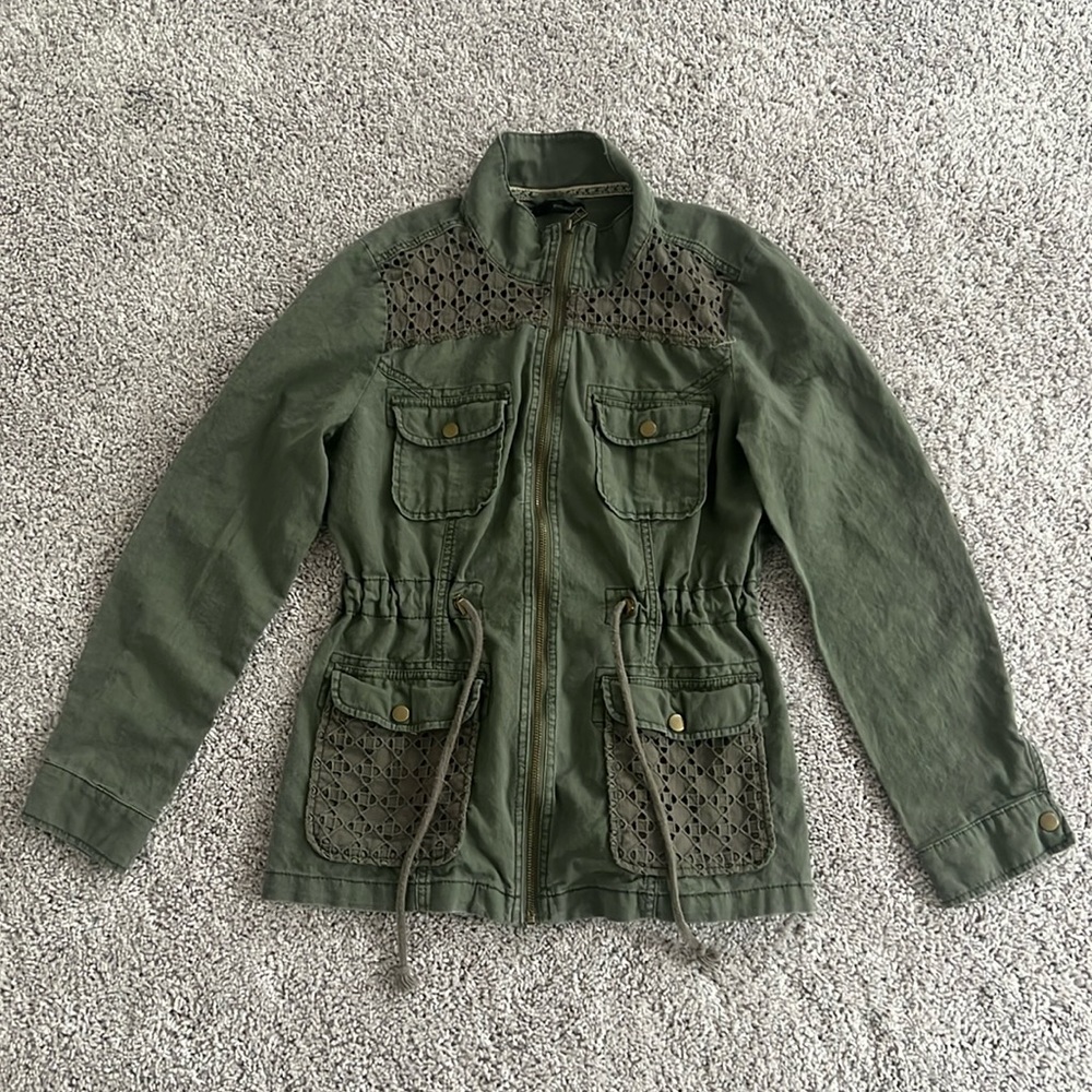 Women’s green utility jacket
